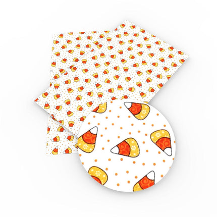 Hauntingly Fun Cartoon Halloween Character Synthetic Leather Fabric - 20*33cm