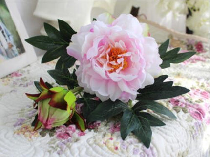 Elegance in Bloom: Autumn Peony Silk Bouquet for Fall Decor and Events