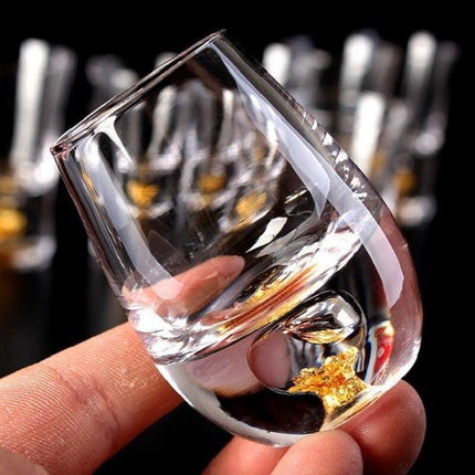 Luxurious Golden Foil Crystal Drinkware Collection for Memorable Celebrations
