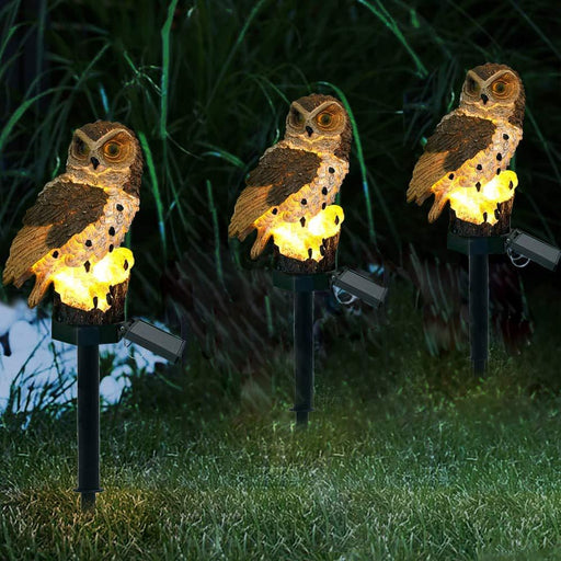 Solar Owl LED Garden Light Stake for Outdoor Landscaping