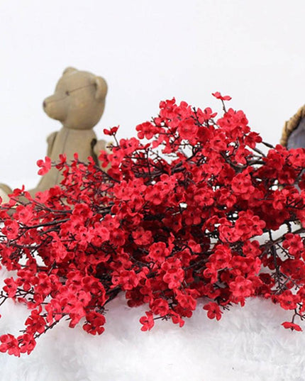 Cherry Blossom Dream: Elegant Baby's Breath Faux Flower Arrangement