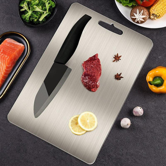 Stainless Steel Heavy Duty Chopping Board for Meat, Pizza, Vegetables and More