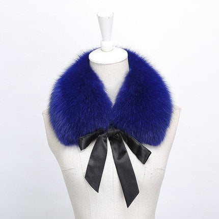 Luxurious Raccoon Dog Fur Ribbon Stole for Winter Elegance