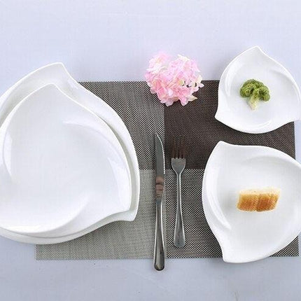 Sophisticated White Swirl Porcelain Serving Dish Ensemble