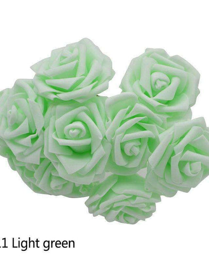 Chic 25-Piece Gray Foam Rose Arrangement - Lifelike and Effortless Decor