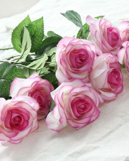 Lifelike Premium Latex Rose Bouquet - Timeless Floral Elegance for Home and Events