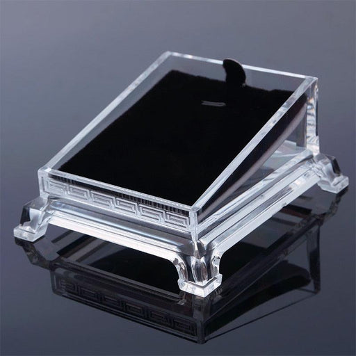 Elegant Clear Acrylic Jewelry and Watch Showcase Stand with Luxury Appeal