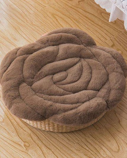 Elegant Japanese Rose Round Cushion with Soft PP Cotton Filling - Available in 55x55cm/45x45cm
