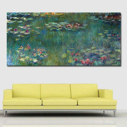 Monet's Water Lilies Canvas Art for Stylish Interior Design