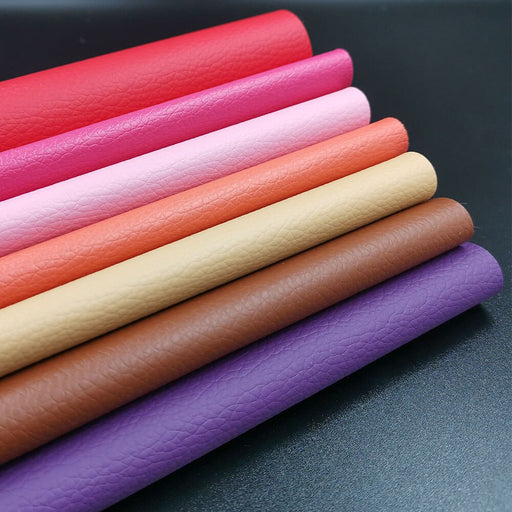 Rainbow Litchi PU Leather Crafting Kit - 7pcs