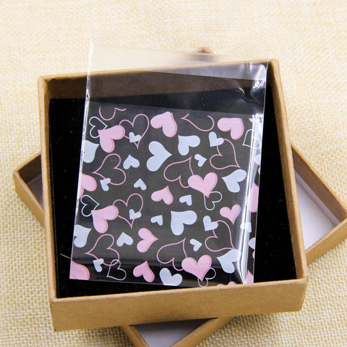 100 Self-Adhesive Cherry Blossom Candy Bags for DIY Snacks and Gifts