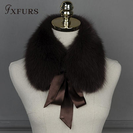 Luxurious Raccoon Dog Fur Ribbon Stole for Winter Elegance