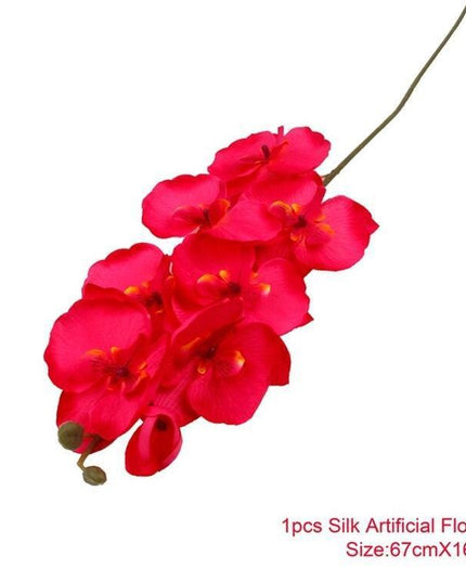 Elegant Silk Flower Arrangement with Butterfly Orchids and Mini Roses - Luxurious Botanical Display