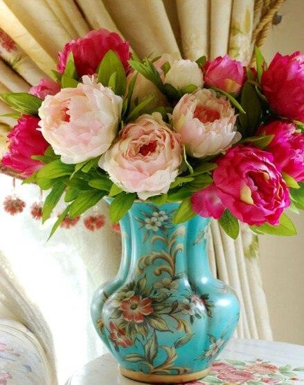 Silk Peony Bouquet Trio - Set of 3 Luxurious Bouquets