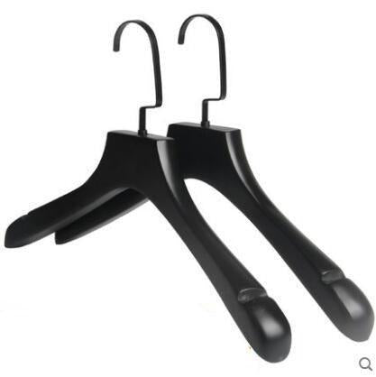 Stylish 10-Piece Premium Black Wooden Non-Slip Hanger Set