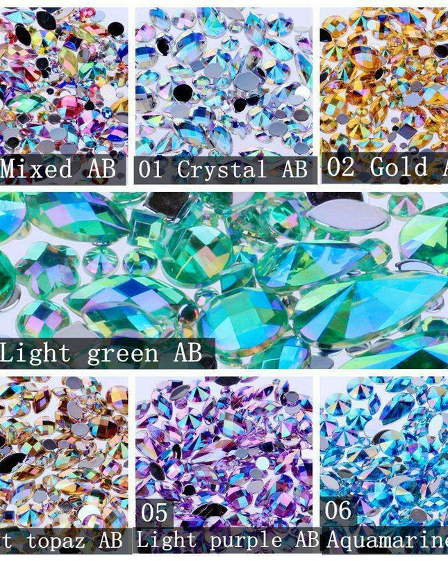 Glittering 300-Piece Rhinestone Gem Collection: Your Ultimate Crafting Companion