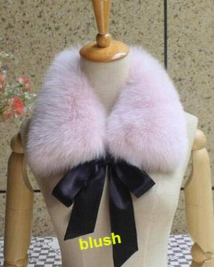 Luxurious Raccoon Dog Fur Ribbon Stole for Winter Elegance