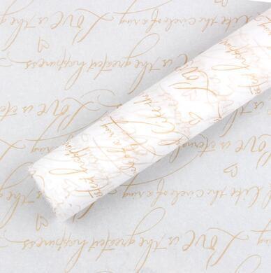Elegant Floral English Letter Gift Wrap Set - 25 Premium Sheets for Special Celebrations