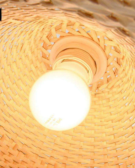 Sophisticated Japanese Tatami Wicker Pendant Light for Stylish Dining Spaces