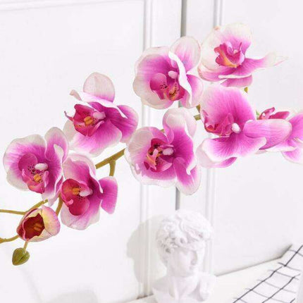 Lifelike Butterfly Orchid Faux Floral Arrangement - 10 Pack