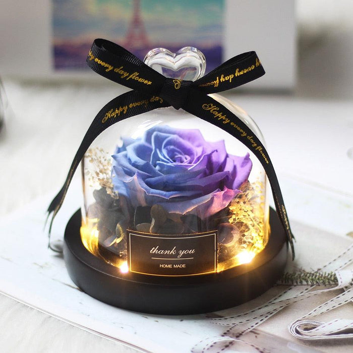 Enchanted Eternal Rose Glass Dome: Timeless Love and Elegance