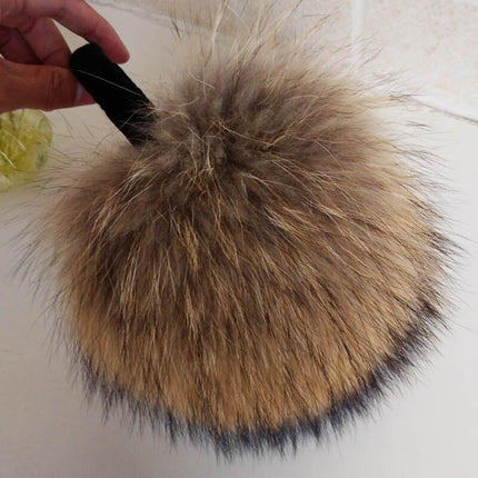 Opulent Oversized Raccoon Fur Earmuffs: Elevate Your Winter Wardrobe with Cozy Elegance