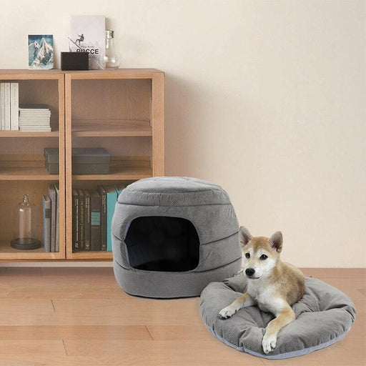 PAWZRoad Pet Dog Beds Warm Pet House Luxury Dog Kennel Removable Sofa Cozy Puppy Cushion Cat House Folded Design Durable Pet Mat-0-Très Elite-Très Elite