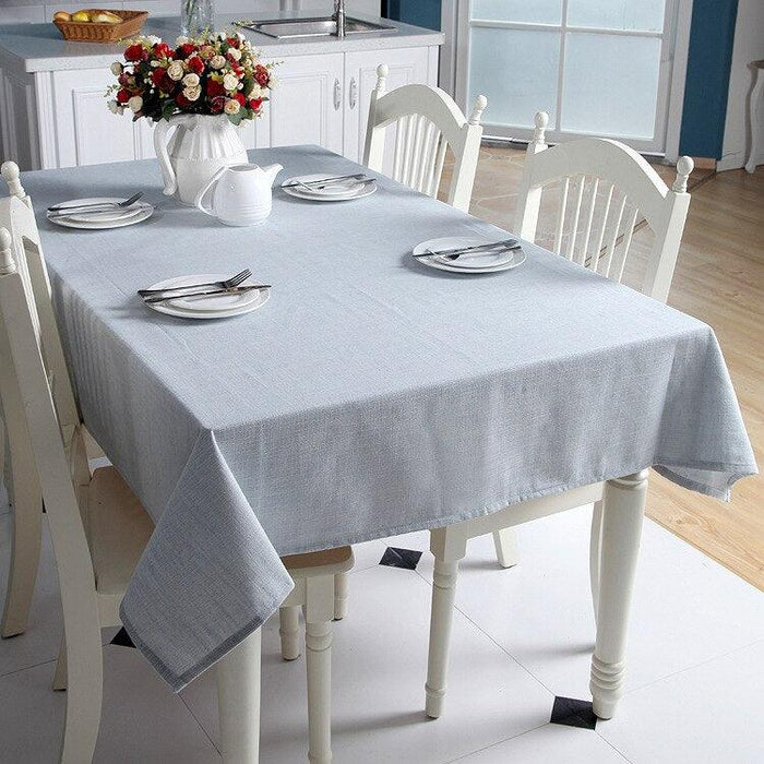 Sophisticated Linen and Cotton Blend Tablecloth for Elegant Home Settings