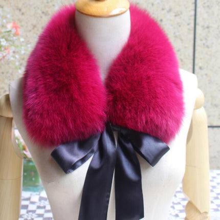 Luxurious Raccoon Dog Fur Ribbon Stole for Winter Elegance