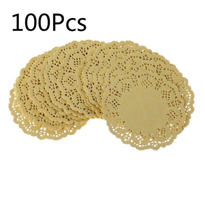 Elegant Lace Paper Coasters - Chic Table Setting Accents