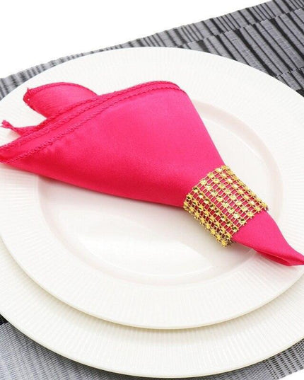 Elegant Satin Handkerchief Napkins: 50 Count for Upscale Events