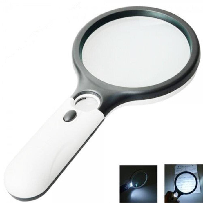 45X LED Magnifying Glass with Ergonomic Handle and Enhanced Illumination