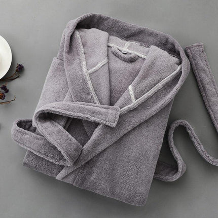 Men's Cozy Cotton Hooded Bathrobe for Summer Evenings