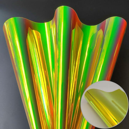 Reflective Holographic Iridescent Faux Leather - Essential Crafting Material