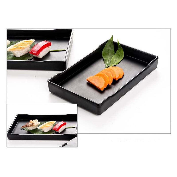 Sophisticated Black Melamine Frosted Dishes by Vacclo - Exquisite Tableware for Restaurant and Home