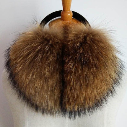 Opulent Oversized Raccoon Fur Earmuffs: Elevate Your Winter Wardrobe with Cozy Elegance