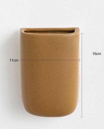 Elegant Scandinavian Ceramic Wall Planter Set for Modern Home Design