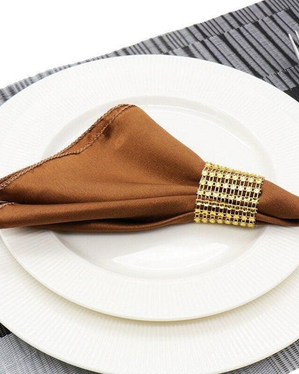 Elegant Satin Handkerchief Napkins: 50 Count for Upscale Events