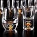 Luxurious Golden Foil Crystal Glass Wine and Liquor Goblet for Elevated Drinking Experience