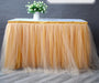 Enchanting 100x80cm Tulle Table Skirt for Weddings, Baby Showers, Birthdays, and Home Decor
