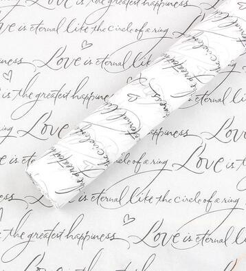 English Lettering Floral Gift Wrap Set | 25 Sheets | Elegant Packaging for Florists
