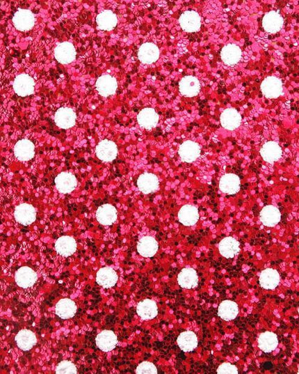 Sparkling Polka Dot Faux Leather Craft Sheets - Glamorous Creative Essentials