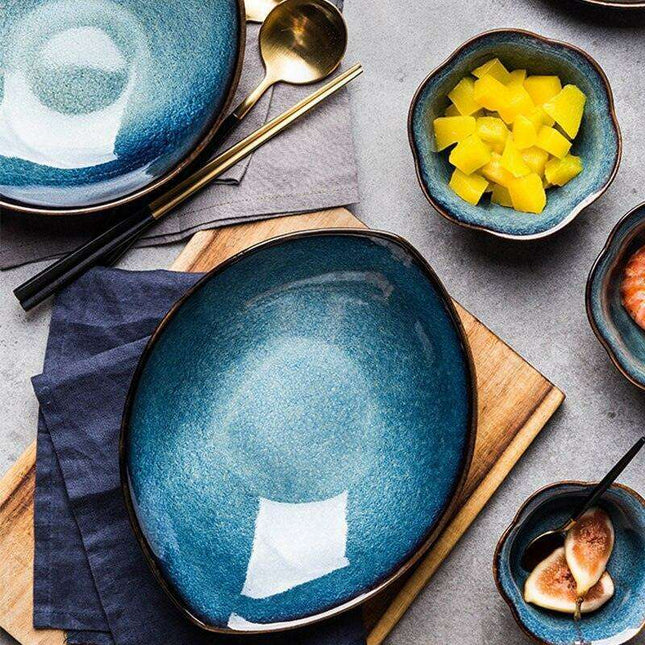 Sophisticated Ice Crack Porcelain Dining Set for Exquisite Entertaining