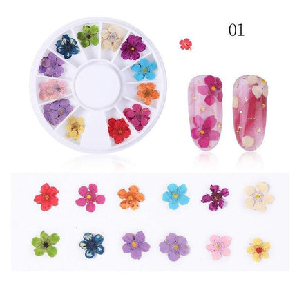 Floral Elegance Nail Art Kit: Create Stunning Designs with Real Dried Flowers