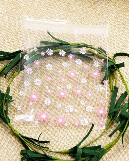 Cherry Blossom Treat Bags - Elegant Self-Adhesive Packaging for Handmade Confections