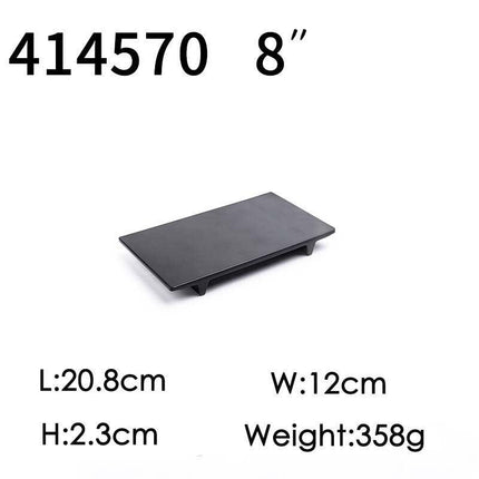 Sleek Black Melamine Dining Set - Elevate Your Table Experience