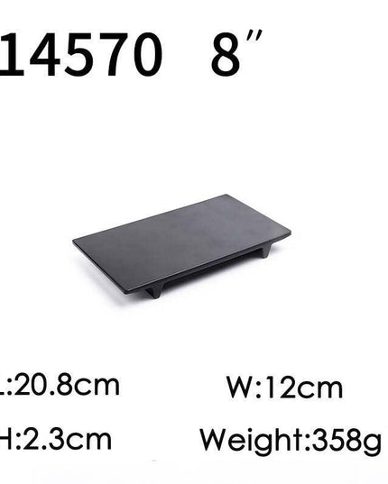 Sleek Black Melamine Dining Set - Elevate Your Table Experience