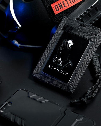 Tactical EDC Card Holder with Custom Patch Display and Integrated Pen Loop