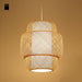 Organic Elegance: Artisan Handwoven Bamboo Rattan Pendant Light