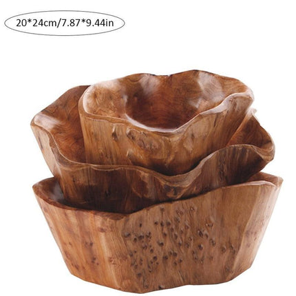 Rustic Elegance Wooden Fruit Tray - Stylish Home Decor Essential